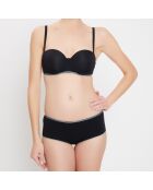 Haut de maillot de bain bandeau Line noir/argenté