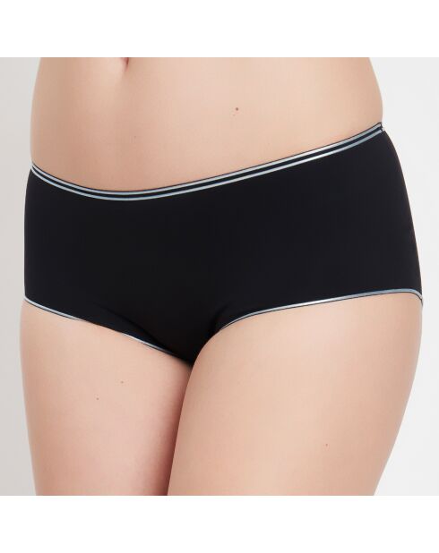 Bas de maillot de bain shorty Line noir/argenté