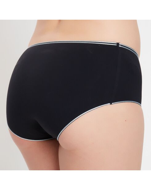 Bas de maillot de bain shorty Line noir/argenté