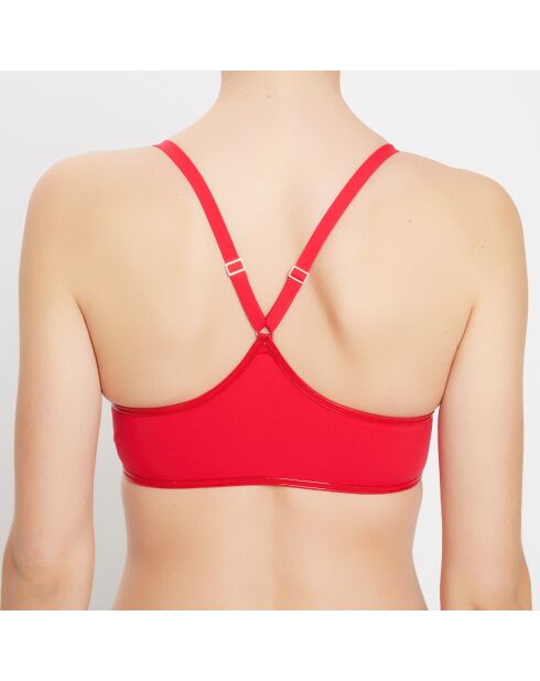 Haut de maillot de bain push-up Line rouge