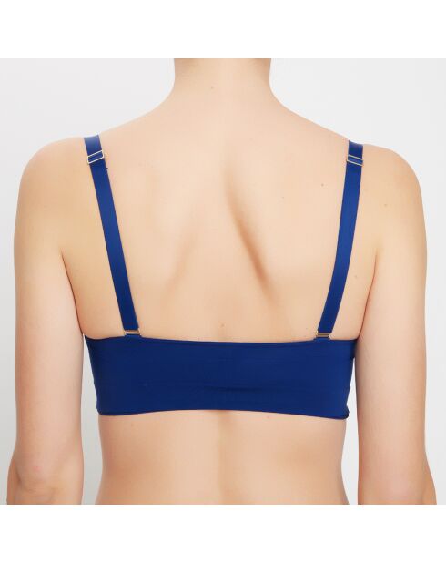 Haut de maillot de bain bandeau Seamless bleu