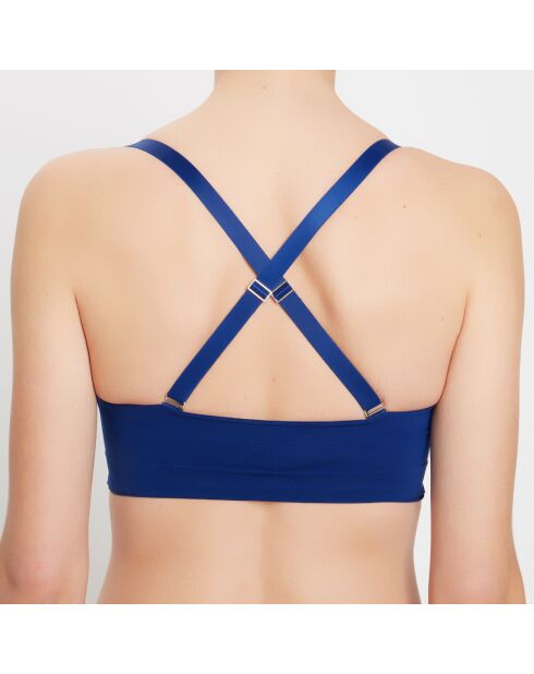 Haut de maillot de bain bandeau Seamless bleu