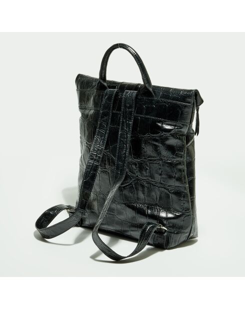 Sac à dos Gael en Cuir noir - 29x11x39 cm