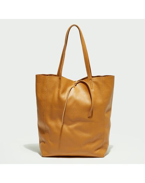 Borsa a tracolla Tesa in pelle di cammello - 40x13x37 cm