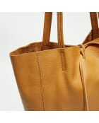 Borsa a tracolla Tesa in pelle di cammello - 40x13x37 cm