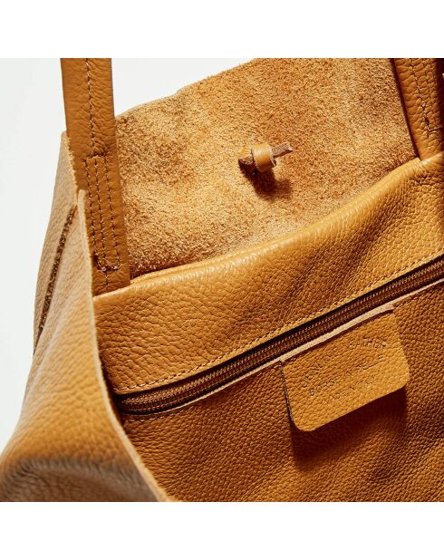 Borsa a tracolla Tesa in pelle di cammello - 40x13x37 cm