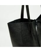 Tesa zwarte leren draagtas - 40x13x37 cm