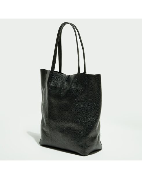 Tesa zwarte leren draagtas - 40x13x37 cm