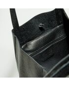 Tesa zwarte leren draagtas - 40x13x37 cm