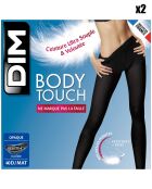 2 Collants Body Touch Opaque 40 deniers noirs