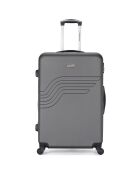 Valise Moyen Séjour 4 roues simples Queens 65 cm gris foncé