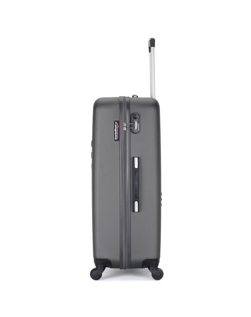 Valise Moyen Séjour 4 roues simples Queens 65 cm gris foncé
