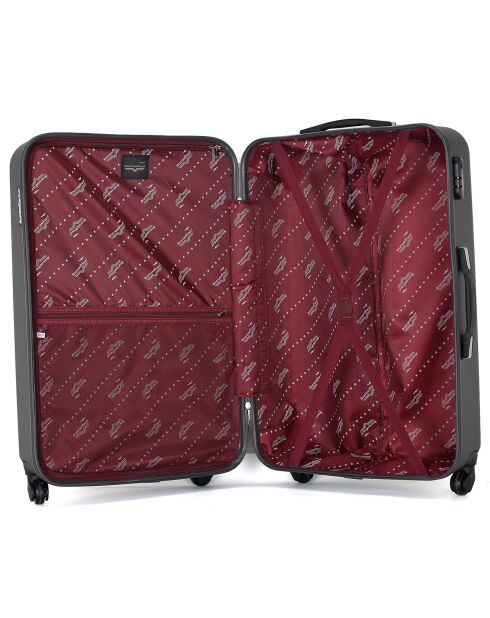 Valise Moyen Séjour 4 roues simples Queens 65 cm gris foncé