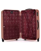 Valise Moyen Séjour 4 roues simples Queens 65 cm rose doré