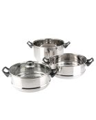 Cuit vapeur 3 niveaux à induction inox - d.24 cm