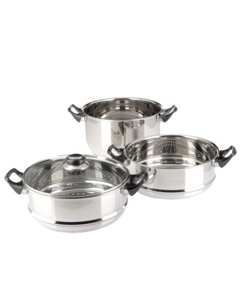 Inductiestoom van roestvrij staal met 3 niveaus - d.24 cm