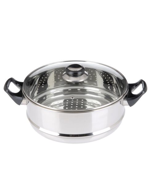 Cuit vapeur 3 niveaux à induction inox - d.24 cm