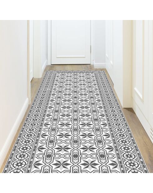 Tapis vinyle Camile taupe - 80x300 cm