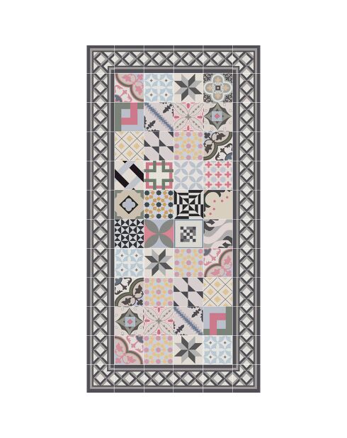 Tapis vinyle Nicolle multicolore - 50x100 cm