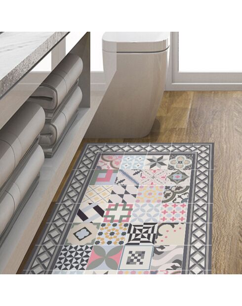 Tapis vinyle Nicolle multicolore - 50x100 cm