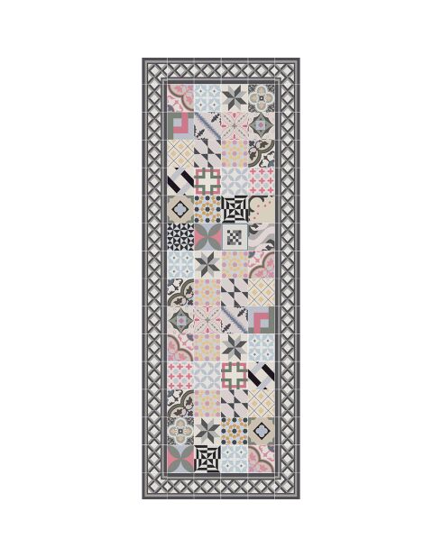 Tapis vinyle Nicolle multicolore - 50x140 cm