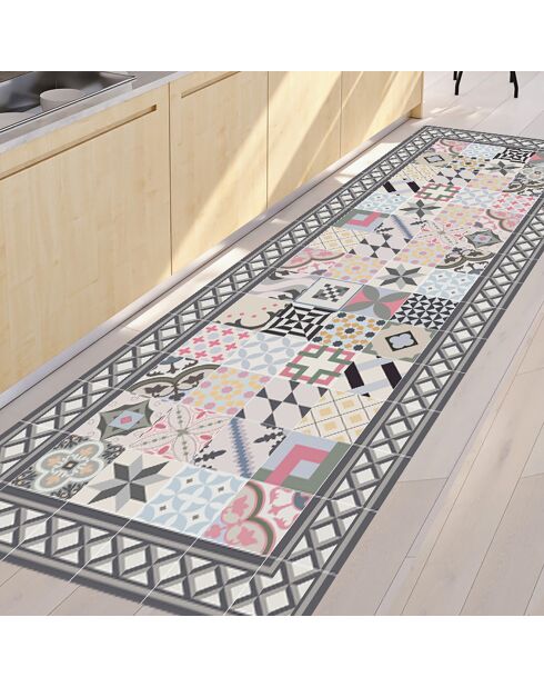 Tapis vinyle Nicolle multicolore - 50x140 cm
