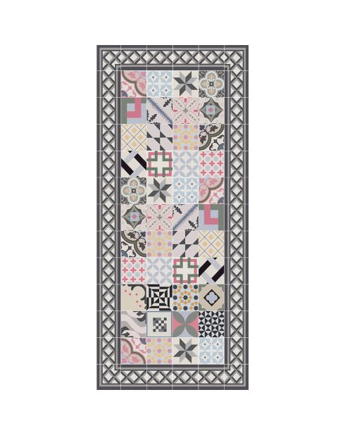 Tapis vinyle Nicolle multicolore - 66x150 cm