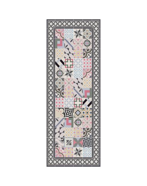 Tapis vinyle Nicolle multicolore - 66x180 cm