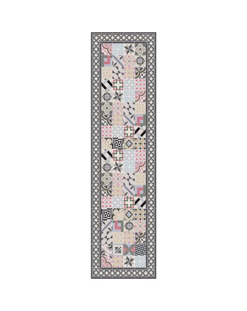 Tapis vinyle Nicolle multicolore - 66x250 cm