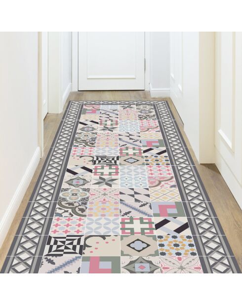 Tapis vinyle Nicolle multicolore - 66x250 cm