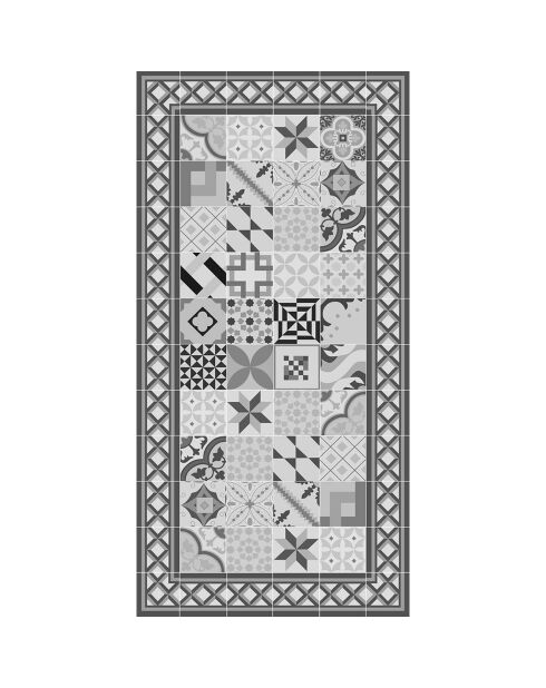 Tappeto in vinile Nicolle grigio grigio - 50x100 cm