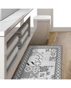 Tapis vinyle Nicolle gris gris - 50x100 cm