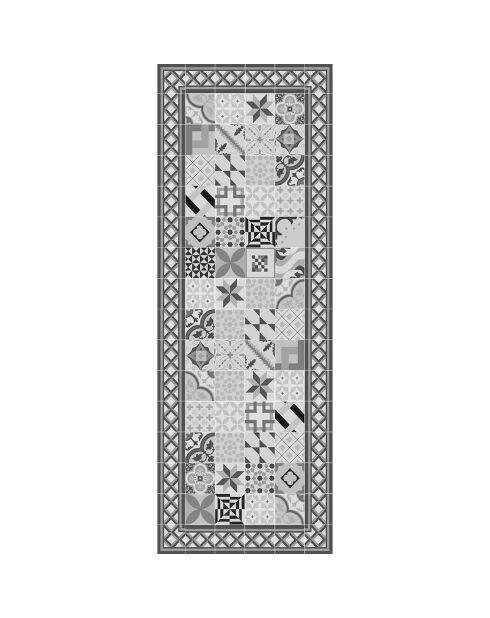 Tappeto in vinile Nicolle grigio grigio - 50x140 cm