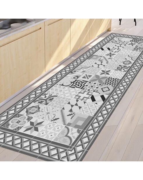 Tapis vinyle Nicolle gris gris - 66x150 cm