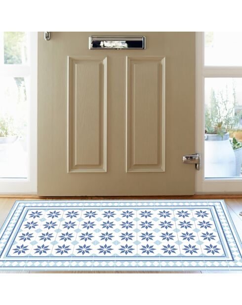 Tapis vinyle Ivette bleu - 50x100 cm