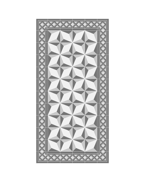 Tappeto in vinile grigio Margot - 50x100 cm