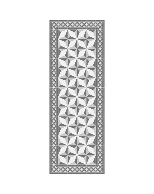 Tappeto in vinile grigio Margot - 50x140 cm