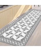 Tapis vinyle Margot gris - 50x140 cm