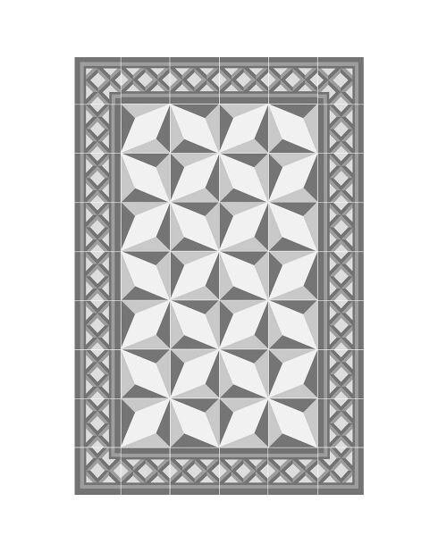 Tappeto in vinile grigio Margot - 66x100 cm