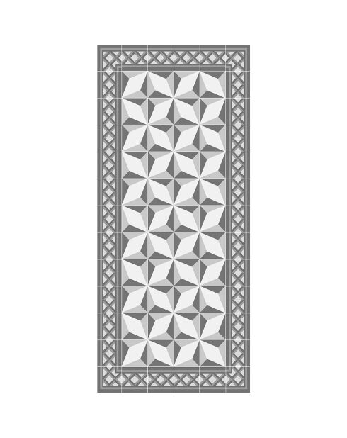 Tappeto in vinile grigio Margot - 66x150 cm