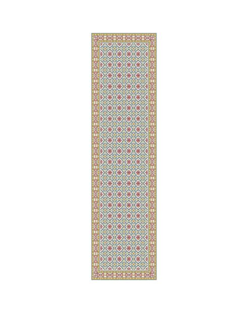 Tapis vinyle Brigitte multicolore - 80x300 cm