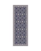 Tapis vinyle Odette beige/bleu - 66x180 cm