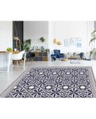 Tapis vinyle Odette beige/bleu - 133x200 cm
