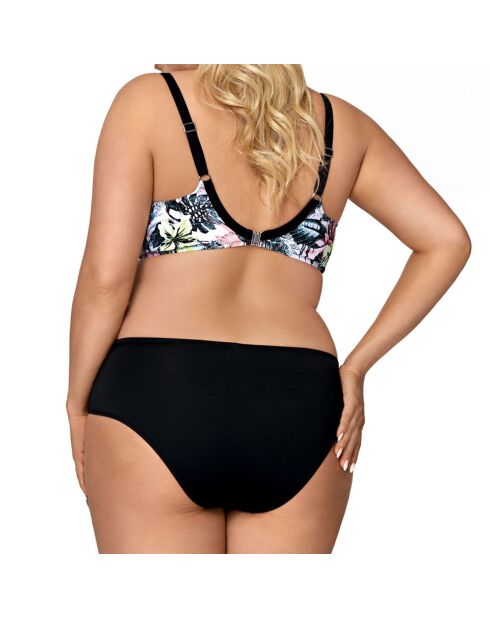 Maillot de Bain 2 Pièces Gina fleuri noir