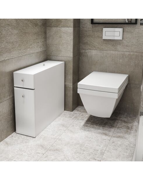 Meuble de rangement Calencia blanc - 19x55x60 cm