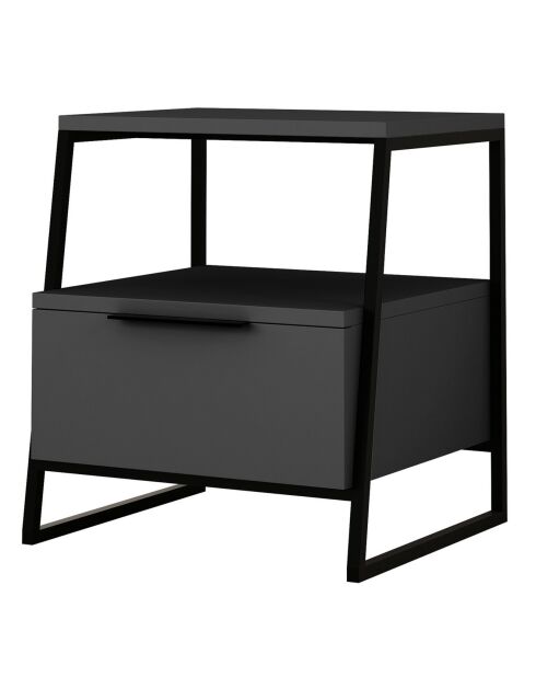 Comodino Pal antracite - 63x46x17 cm