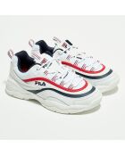 Baskets Ray Low blanc/marine/rouge