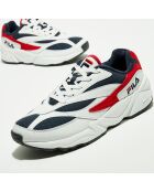 Baskets en Cuir & Mesh V94M Low blanc/marine/rouge