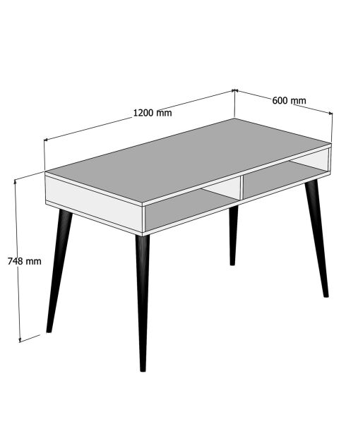 Bureau Novo noyer - 120x74.8x60 cm