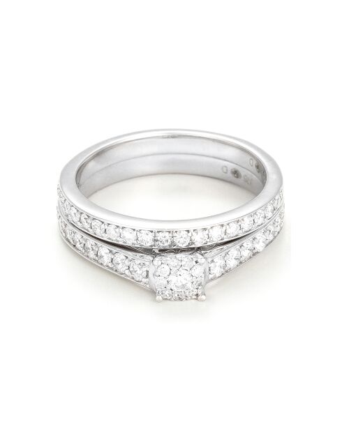 2 Duo Amour Eclatant diamanten ringen 0,5 kt witgoud